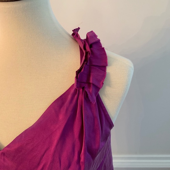 81 Poppies Purple Silk Top in Size 2 - Picture 2 of 5